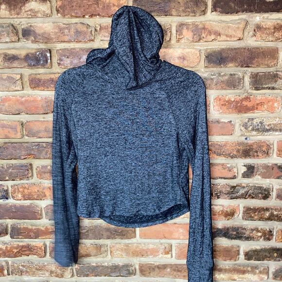 Urban Outfitters Out From Under Charcoal Gray Cropped Hoodie Women's Size Small - Picture 6 of 6